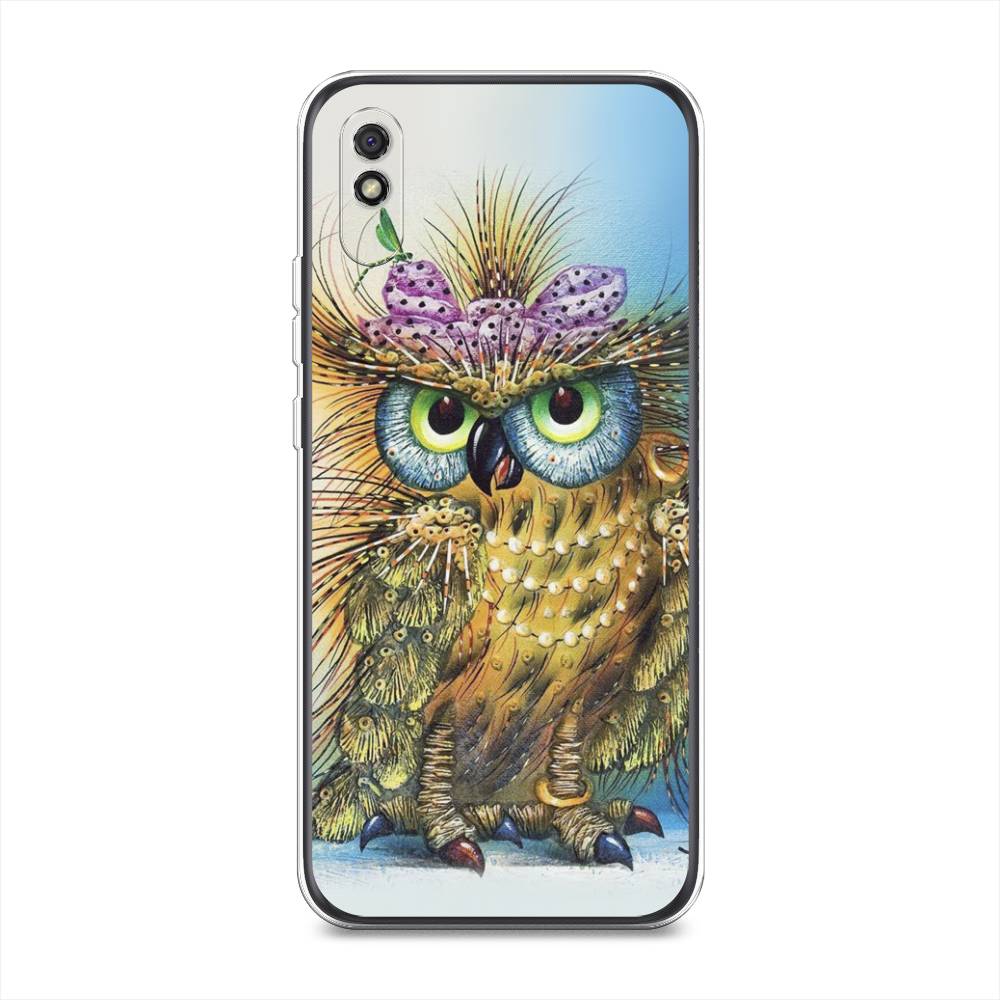 

Чехол на Xiaomi Redmi 9A "Модная сова", Коричневый;голубой, 38950-1