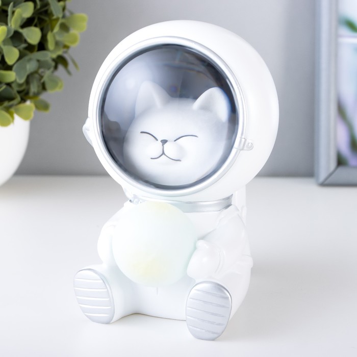 

Ночник Котик в космосе LED 4000K батарейки LR44 белый 8.5х8,8х23.4 см