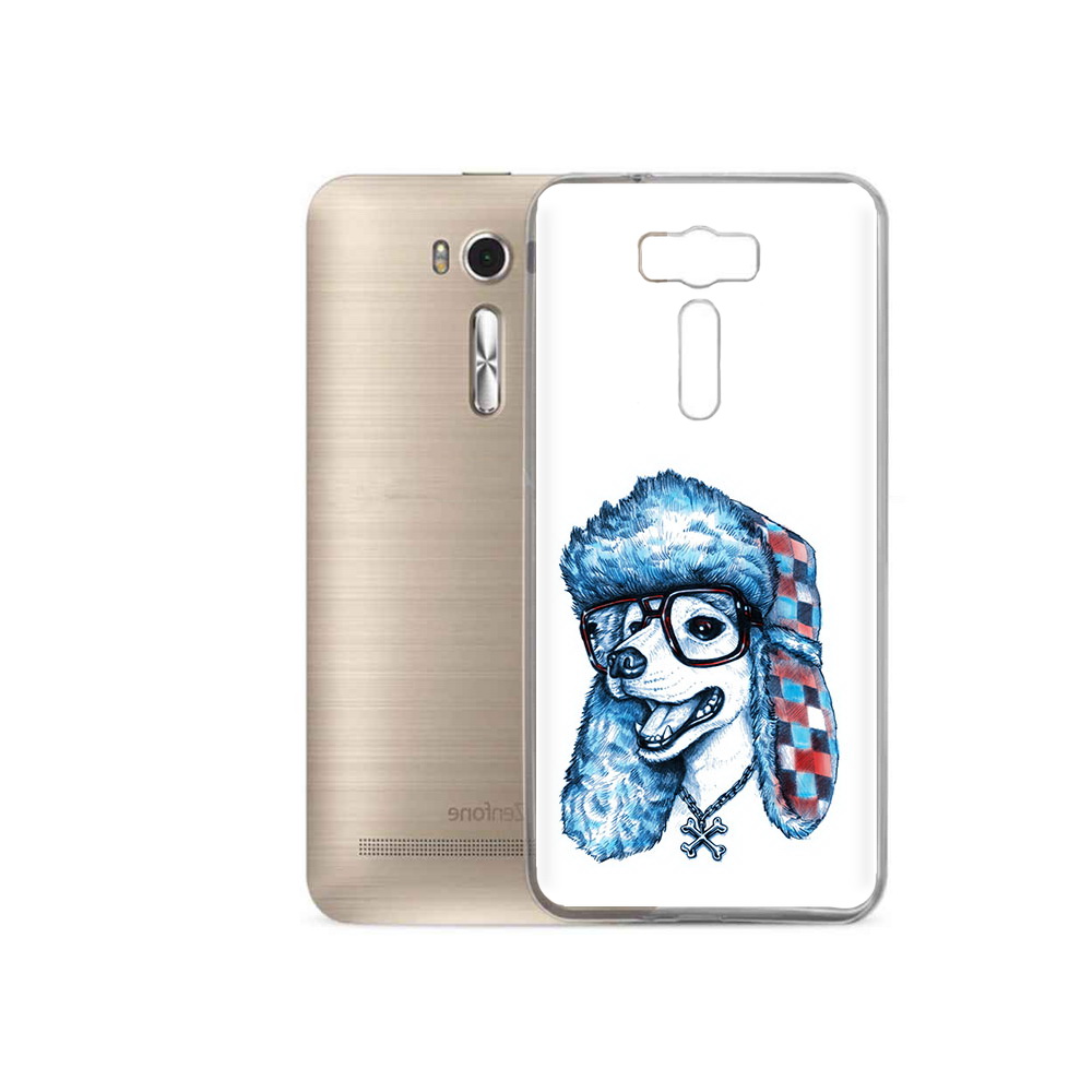 

Чехол MyPads Tocco для Asus ZenFone 2 Laser (ZE500KL) зимний пес, Прозрачный, Tocco