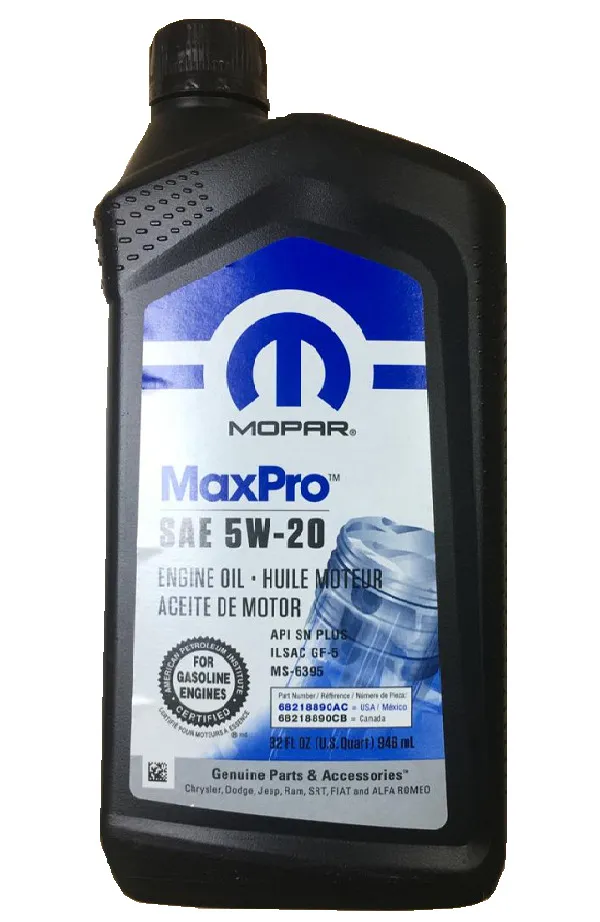 Моторное масло Mopar Maxpro 5W20 Sp/Gf-6a Ms-6395 0,946л