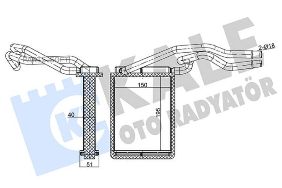 

Радиатор отопителя FORD: FIESTA V (JD/JH) 1.25-2.0i/TDCi/16V/ST150 01-10, FUSION (JU) 1.25