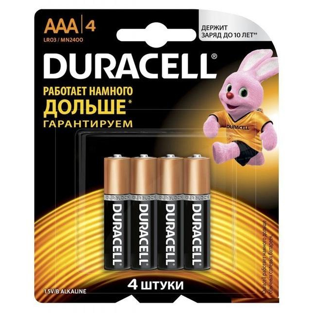 

Типовая батарейка Duracell AAA 4 шт, Duracell_AAA