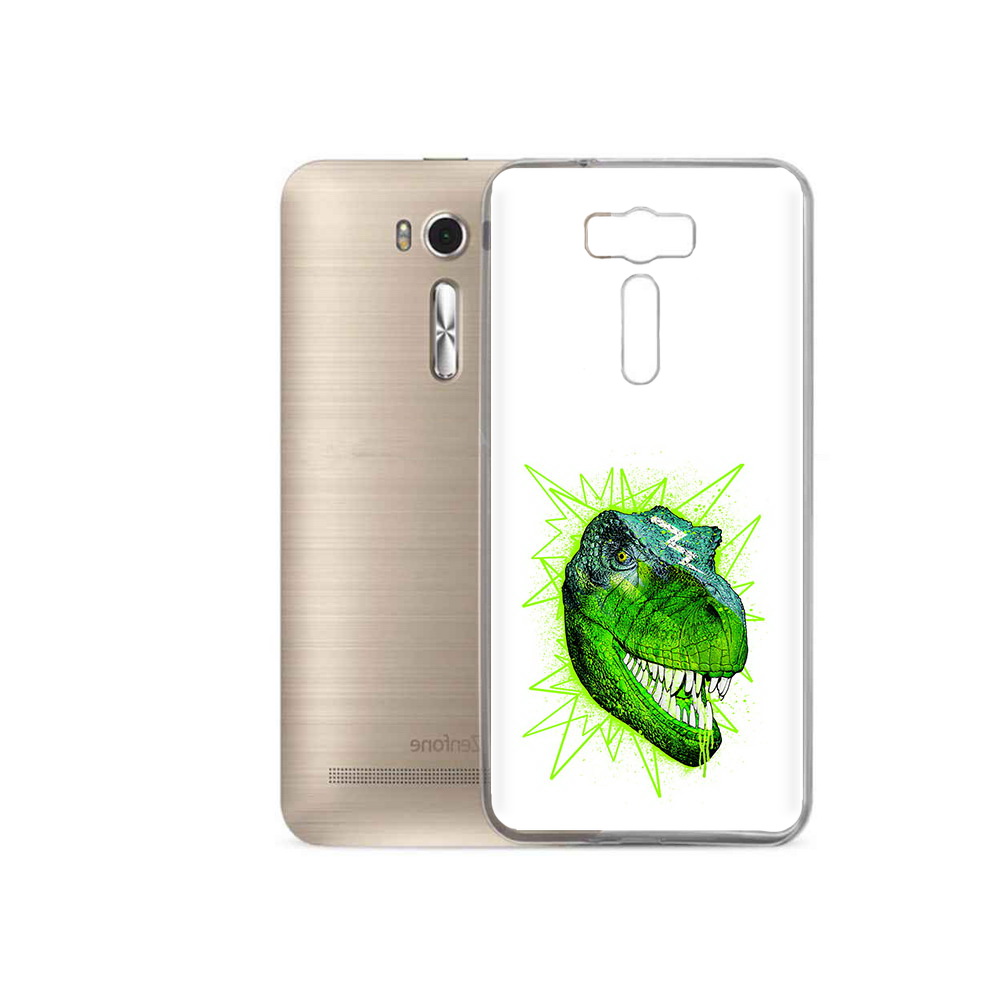 

Чехол MyPads Tocco для Asus ZenFone 2 Laser (ZE500KL) зеленый динозавр, Прозрачный, Tocco
