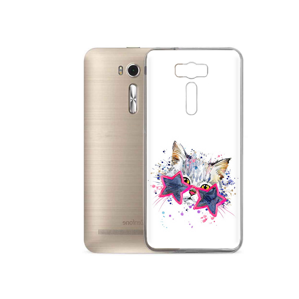 

Чехол MyPads Tocco для Asus ZenFone 2 Laser (ZE500KL) звездные очки, Прозрачный, Tocco