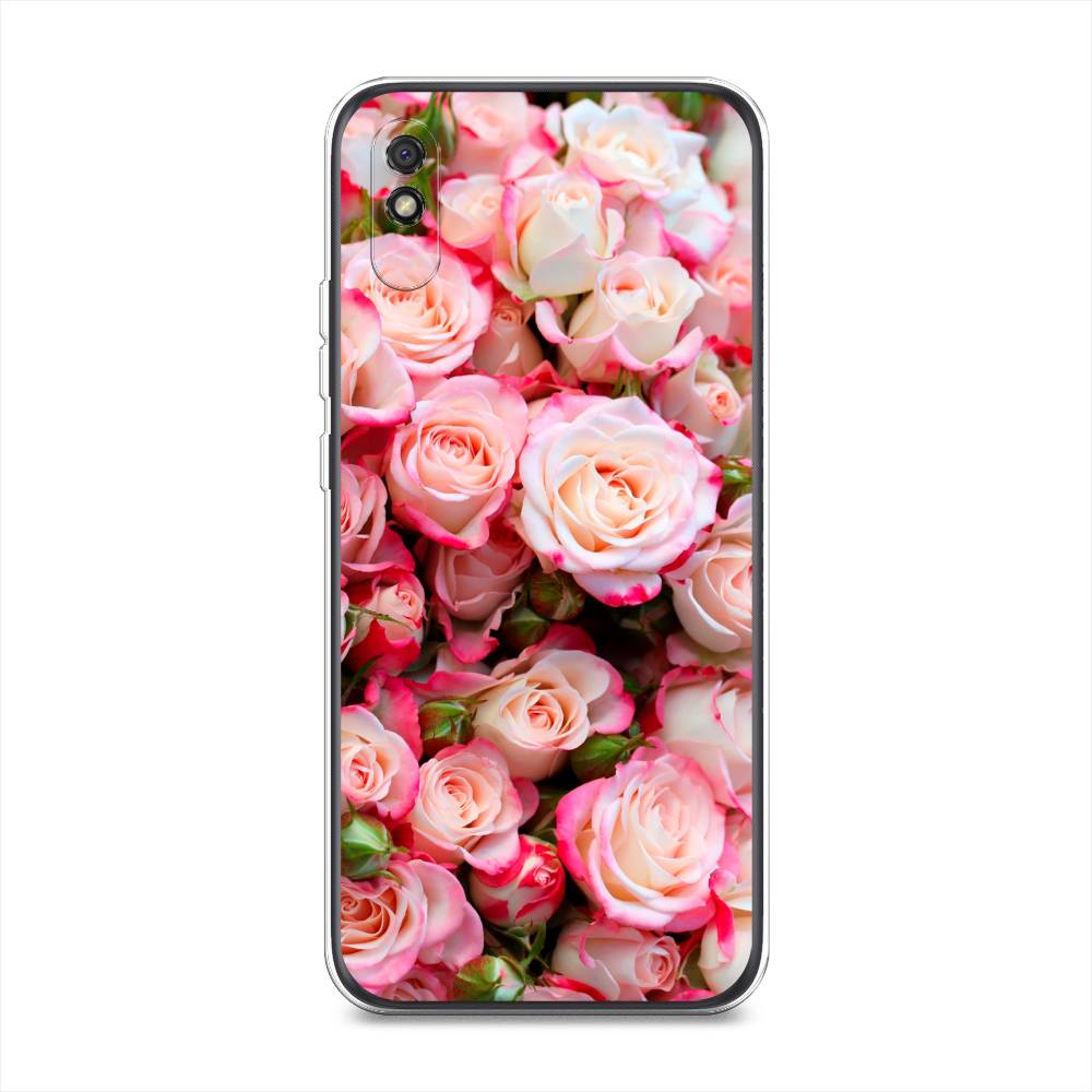 

Чехол на Xiaomi Redmi 9A "Много роз", Розовый, 38950-2
