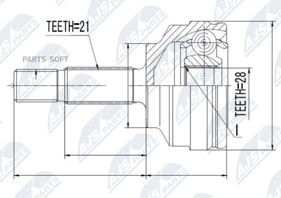 NPZ-RE-022_ШРУС наружный! к-кт Renault Clio II/Kangoo/Thalia 1.2/1.4 00>