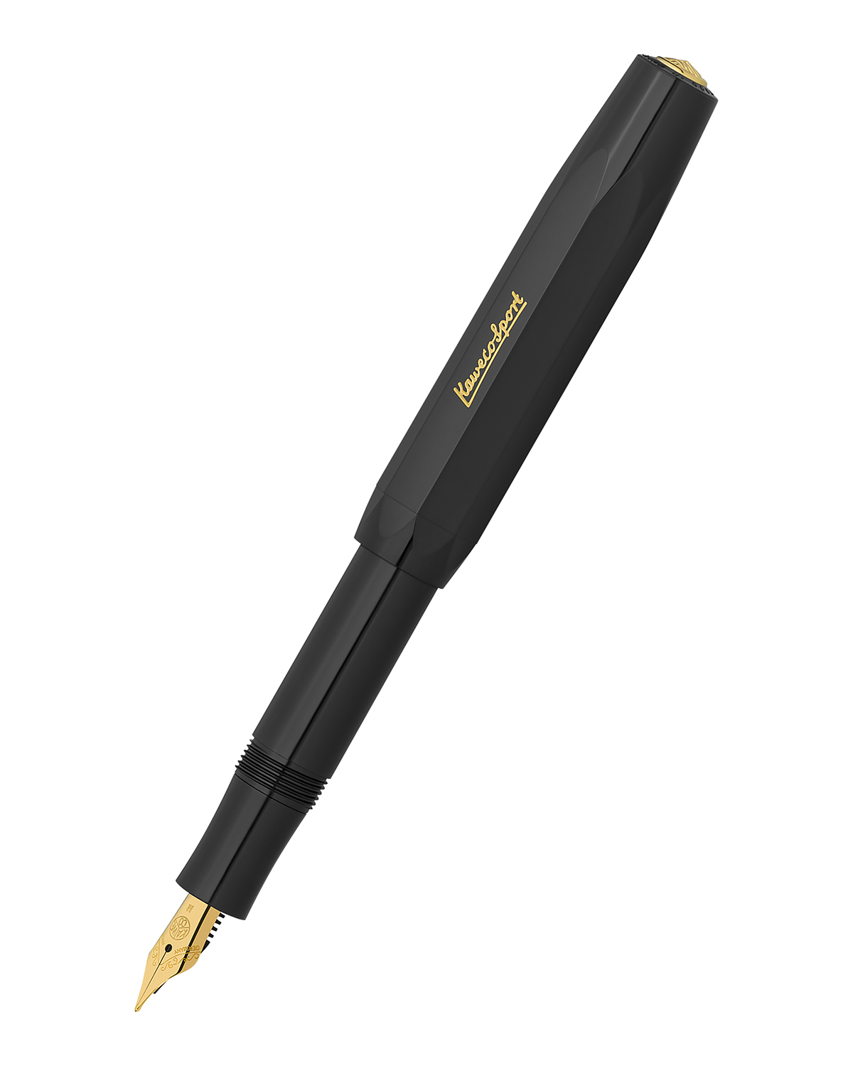 Перьевая ручка Kaweco Classic Sport черная синие чернила F 07 мм