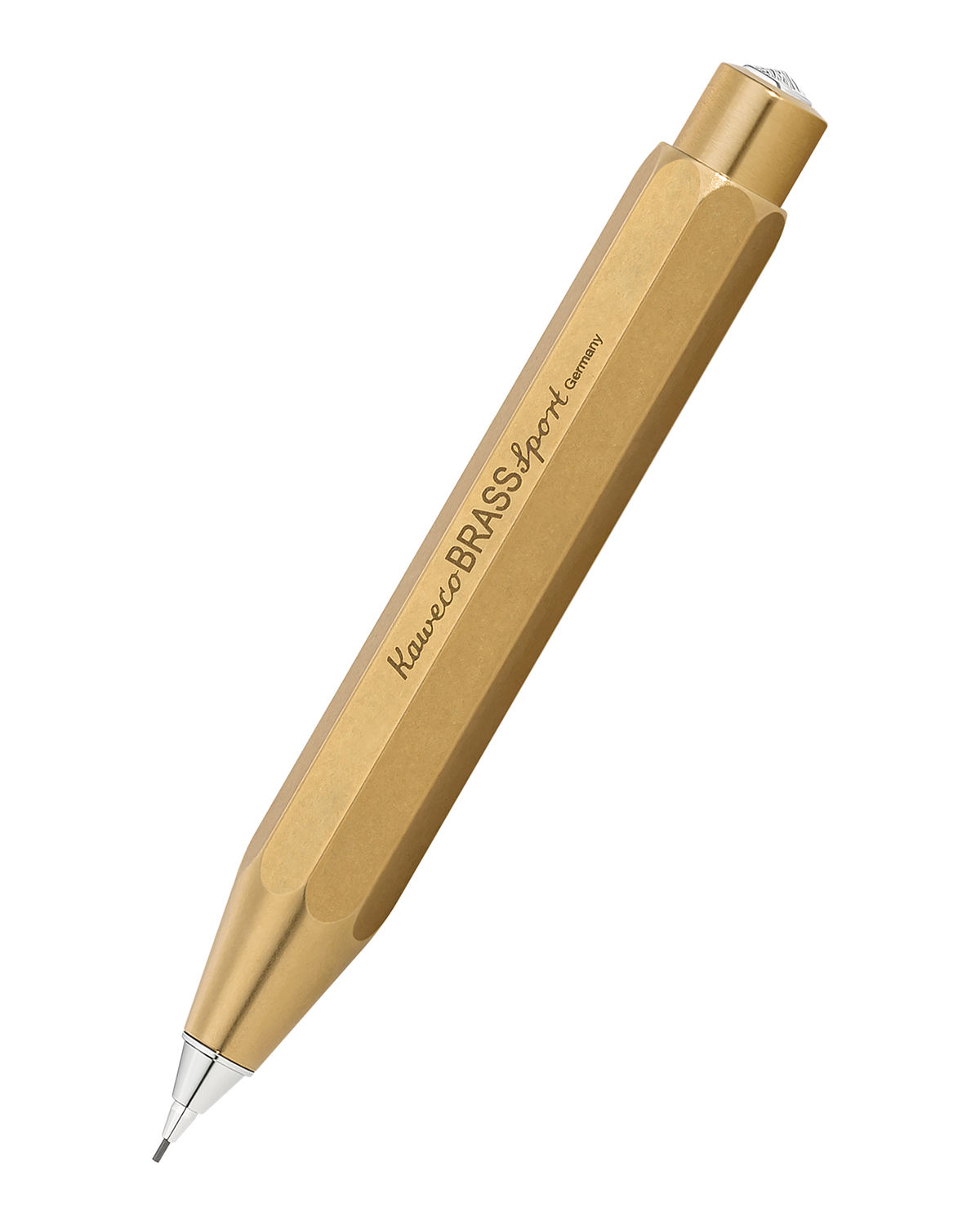 фото Карандаш механический kaweco "brass sport", 0,7 мм, золотой