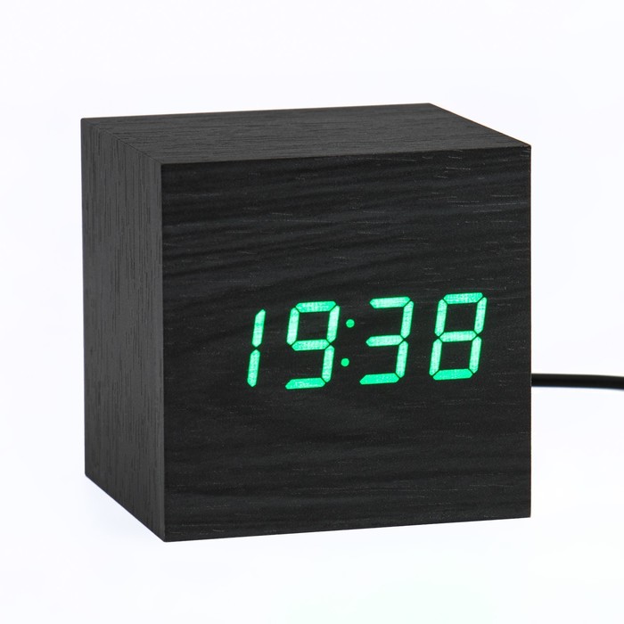 фото Настольные электронные часы цифра, зеленая индикация nobrand
