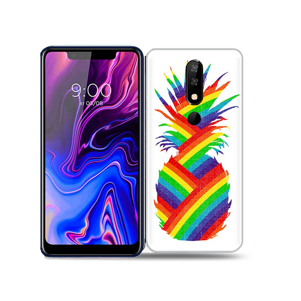 

Чехол MyPads Tocco для BQ 5732L радужный ананас, Прозрачный, Tocco