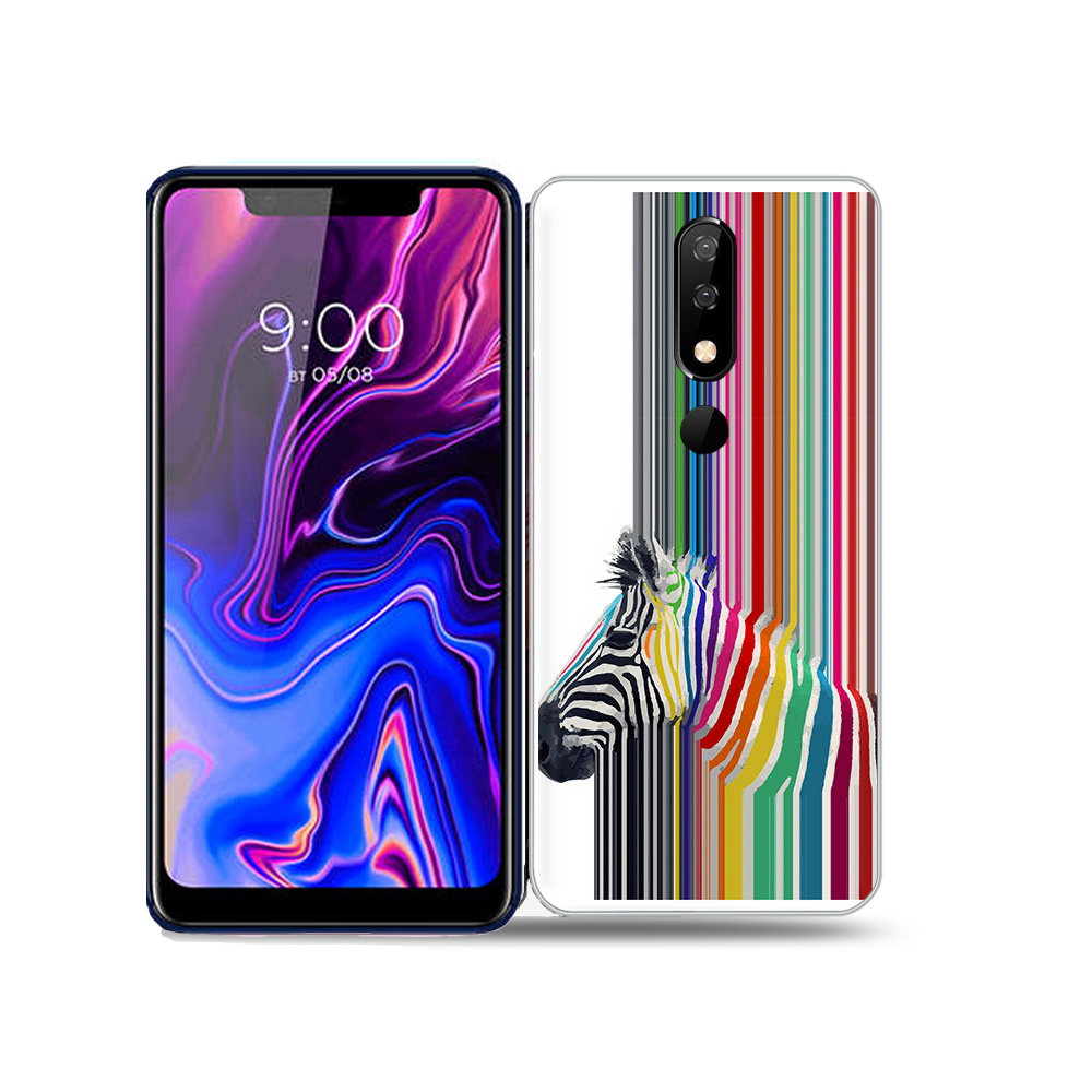 

Чехол MyPads Tocco для BQ 5732L радужная зебра, Прозрачный, Tocco
