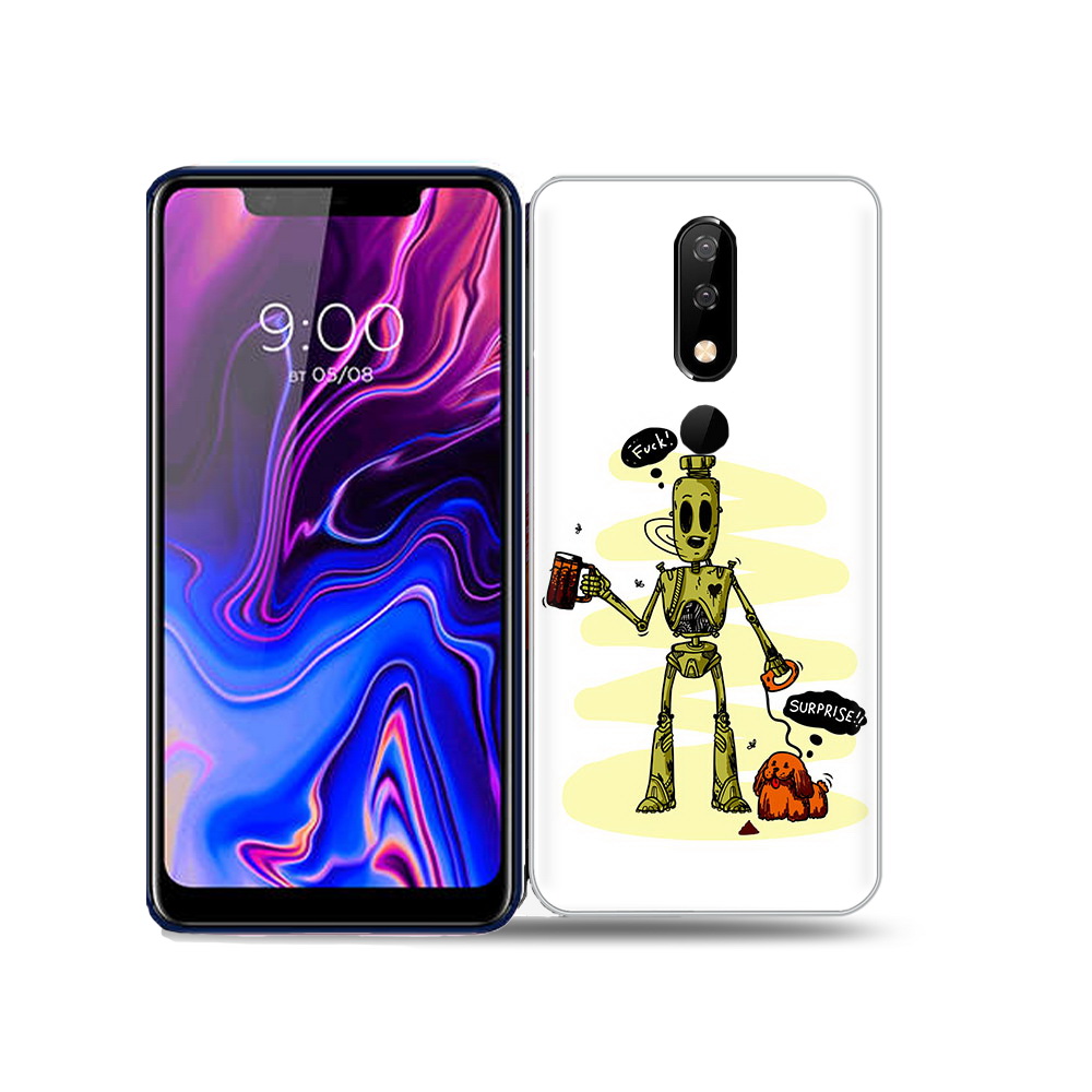 

Чехол MyPads Tocco для BQ 5732L прикольный робот, Прозрачный, Tocco