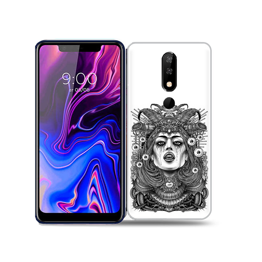 

Чехол MyPads Tocco для BQ 5732L портрет девушки черно белый, Прозрачный, Tocco