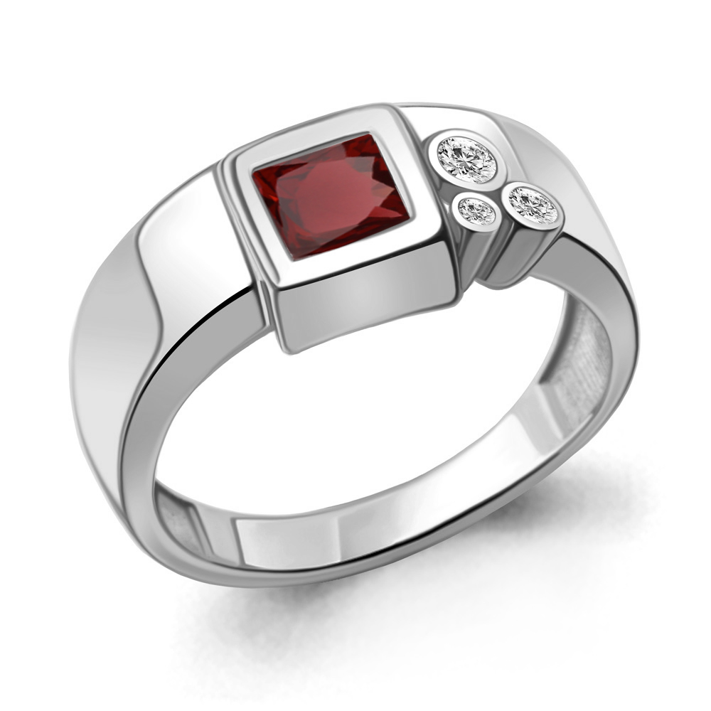 

Кольцо из серебра с гранатом Aquamarine Aquamarine 6960803А_925_р р. 19,5, 6960803А_925_р