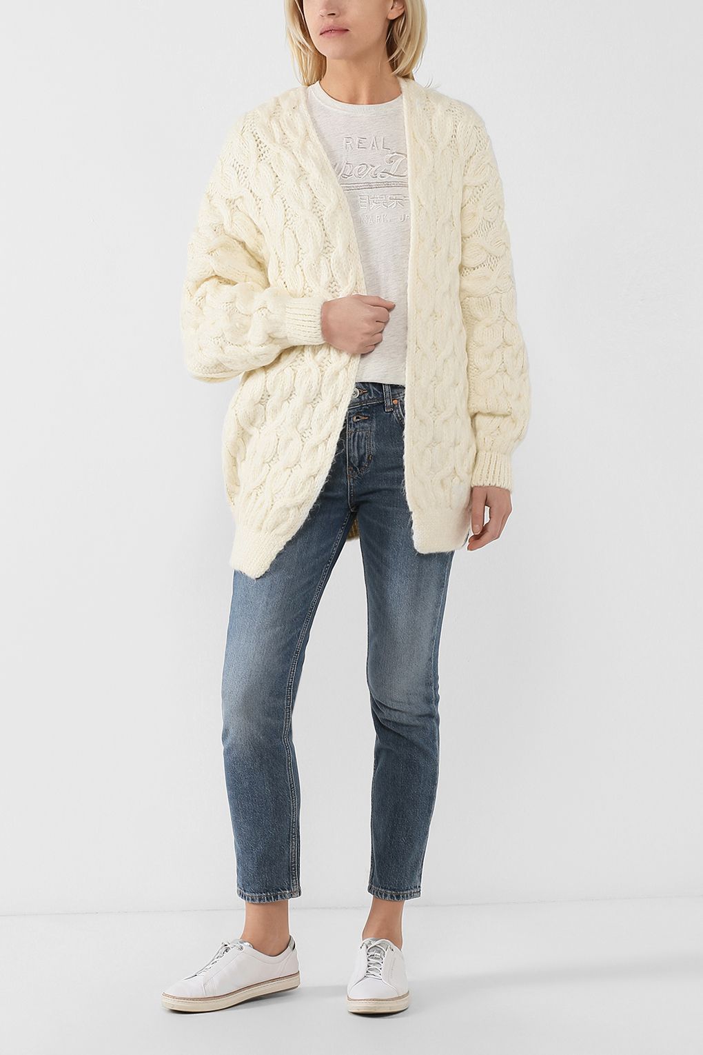 

Кардиган женский Superdry W6110128A бежевый 16, W6110128A