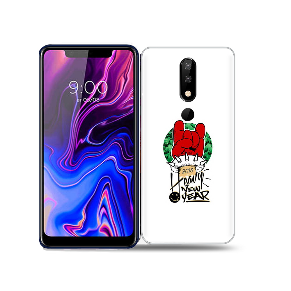 

Чехол MyPads Tocco для BQ 5732L Гангстер новый год, Прозрачный, Tocco