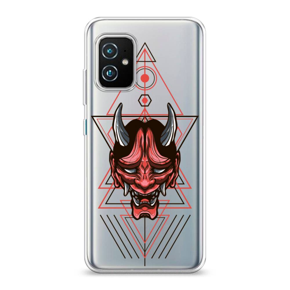 

Чехол на Asus ZenFone 8 "Hanya Oni mask", Серый;красный;черный, 44450-4