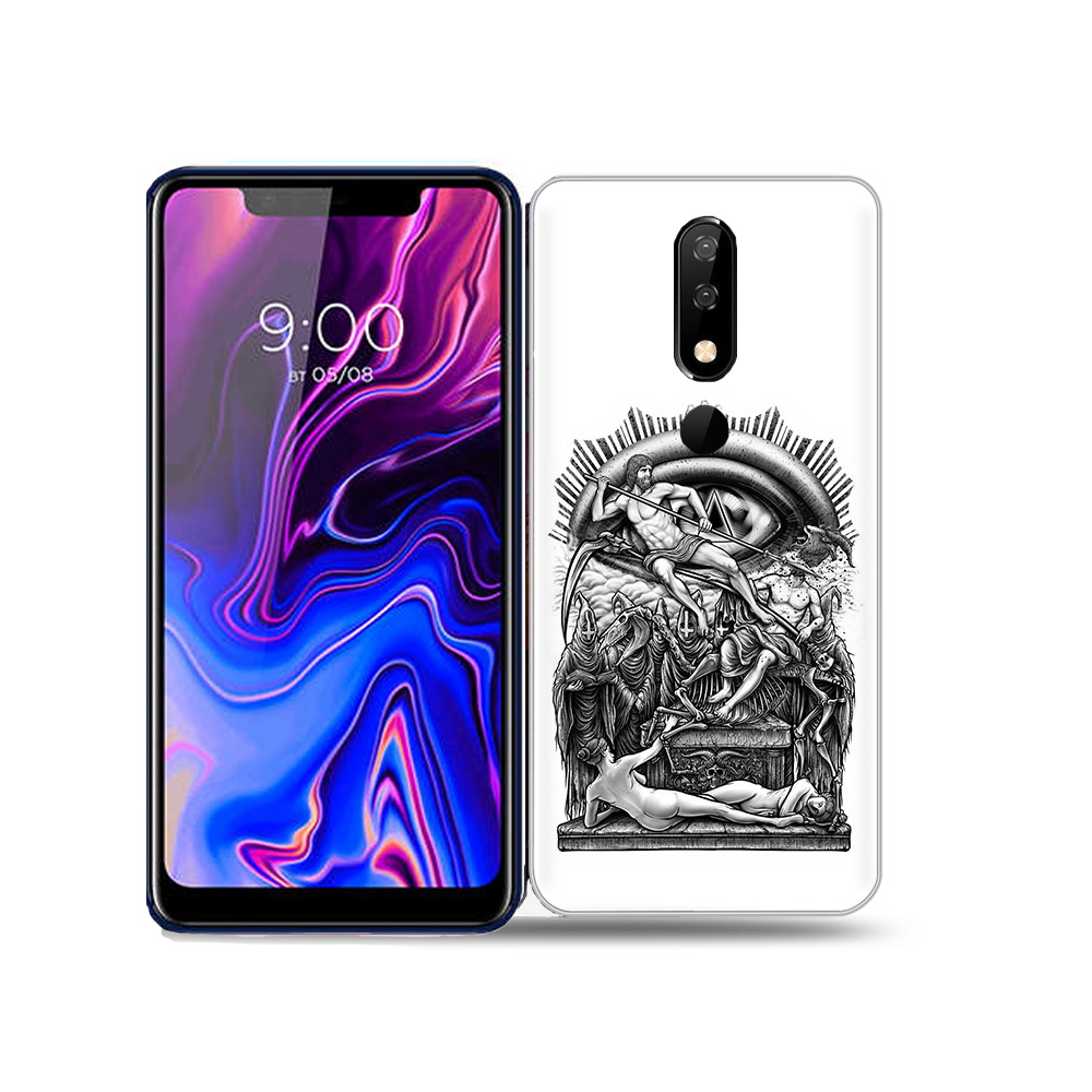 

Чехол MyPads Tocco для BQ 5732L оракул черно белый, Прозрачный, Tocco