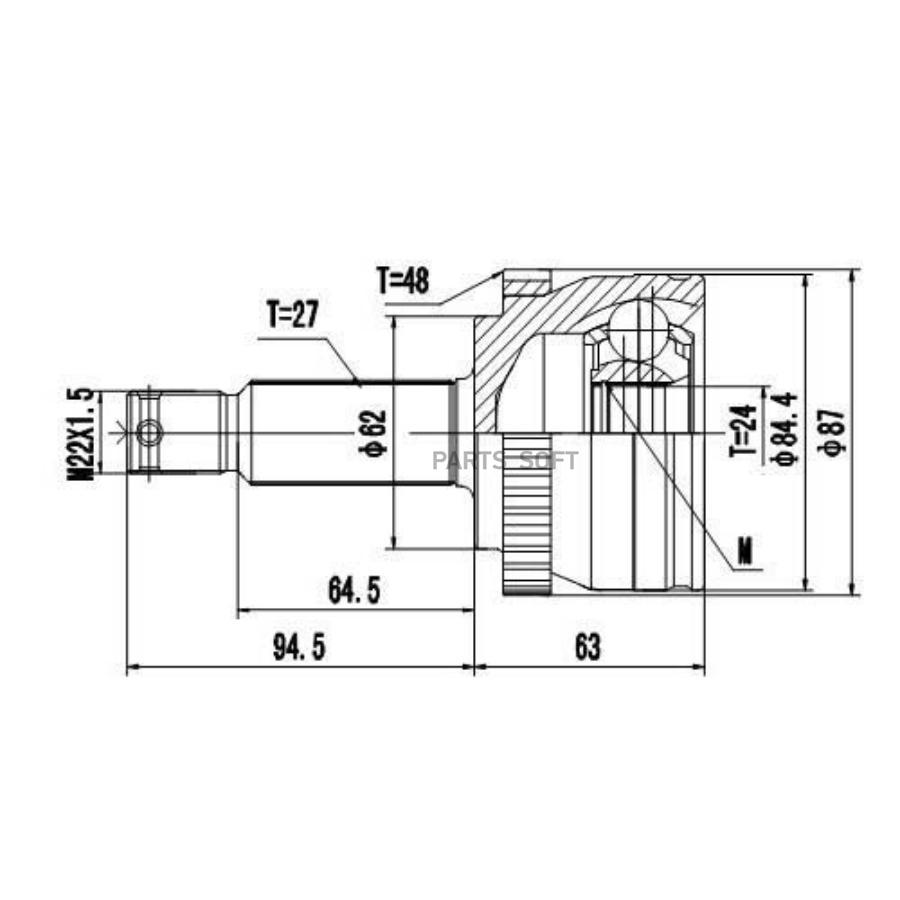 

Шрус Z87302R Zikmar