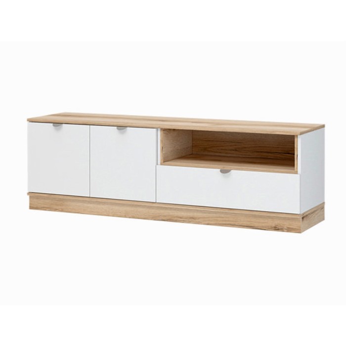 

Тумба ТВ Юкки, 1600х450х510, Белый/Дуб делано