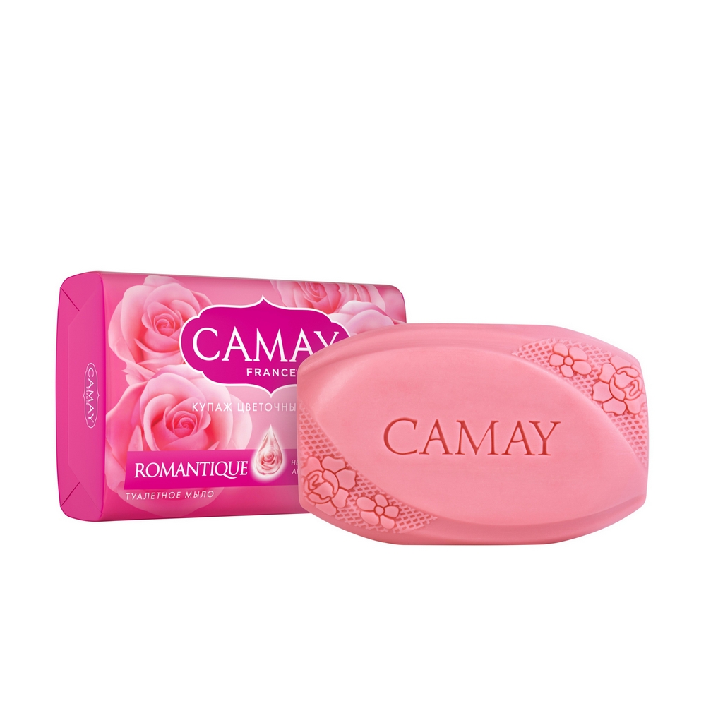Парфюмированное твердое мыло Camay с ароматом французской розы для всех типов кожи 85 гр мыло camay романтик 85гр 12 штук