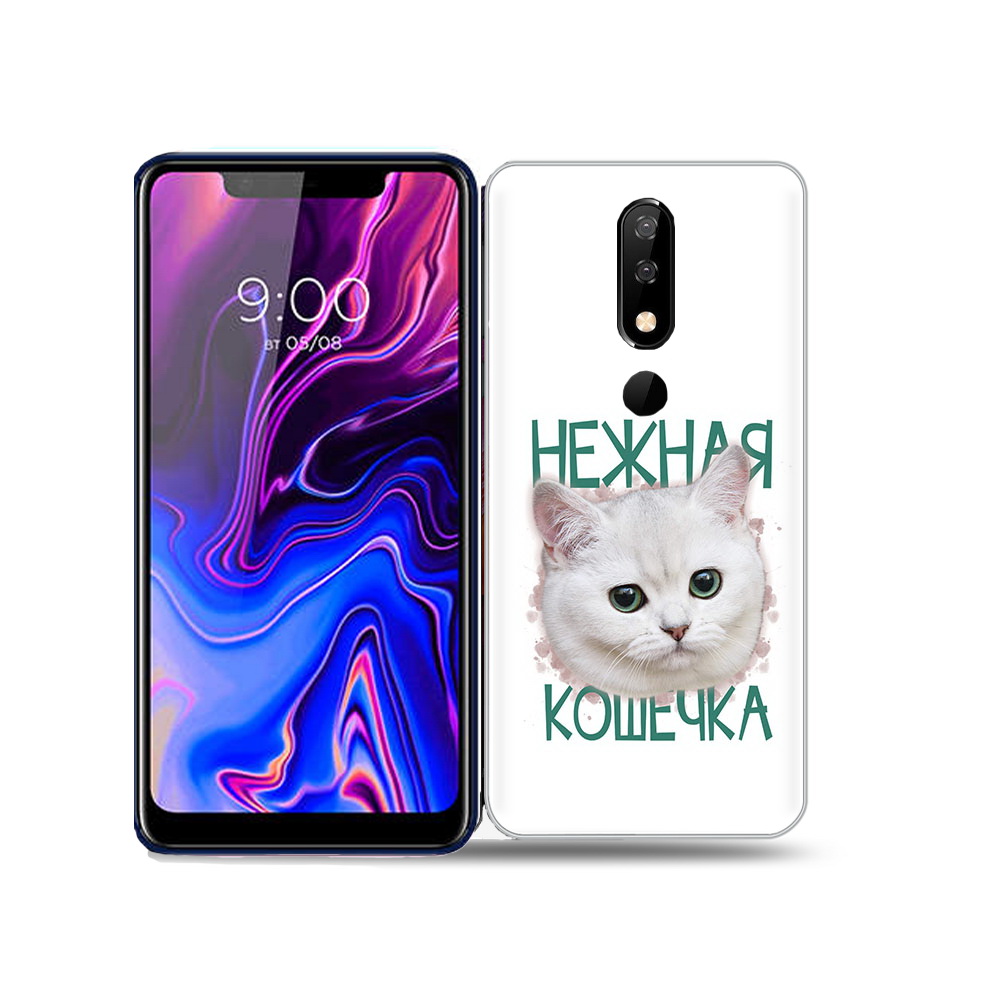 

Чехол MyPads Tocco для BQ 5732L нежная кошечка, Прозрачный, Tocco