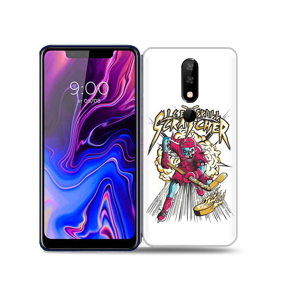 

Чехол MyPads Tocco для BQ 5732L нарисованный скелет хоккеист, Прозрачный, Tocco