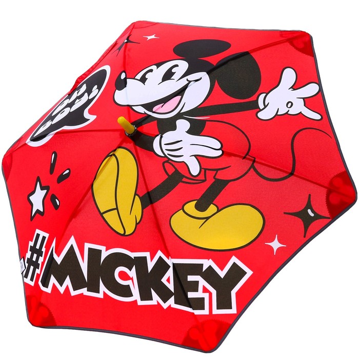 

Disney Зонт детский. "Oh boy!", Микки Маус, 6 спиц d=90 см, Красный