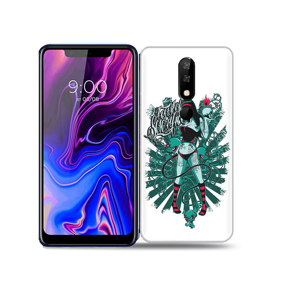 

Чехол MyPads Tocco для BQ 5732L нарисованная девушка в татуировках, Прозрачный, Tocco