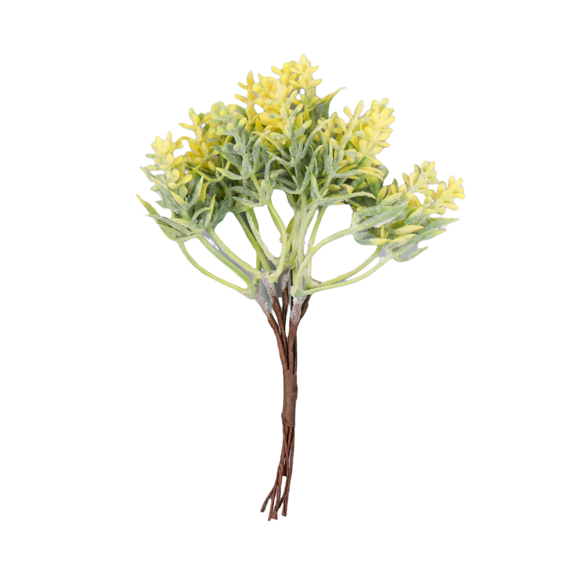 Искусственное растение для творчества Котовник 1 букет=6 веточек зелёно-жёлтый 13 см