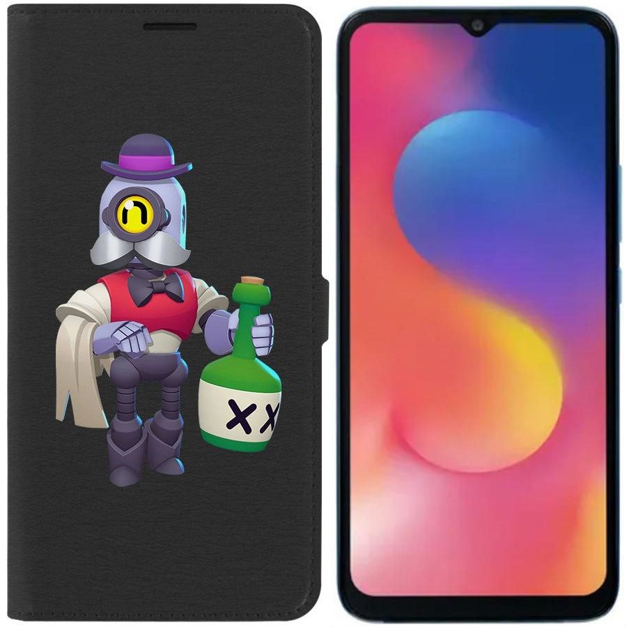 

Чехол-книжка Eco для Infinix Hot 20i Brawl Stars-Барли (черный)
