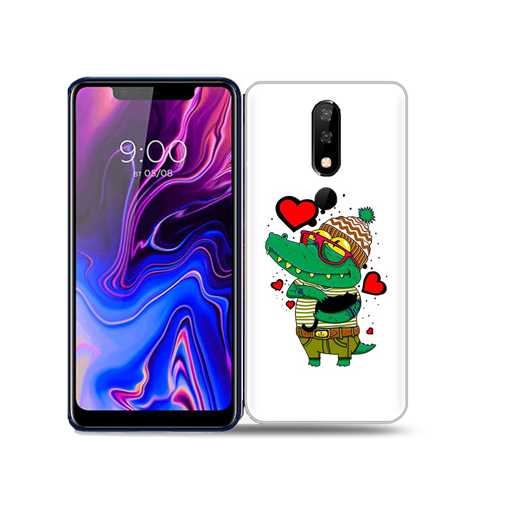 

Чехол MyPads Tocco для BQ 5732L Влюбленный крокодил, Прозрачный, Tocco