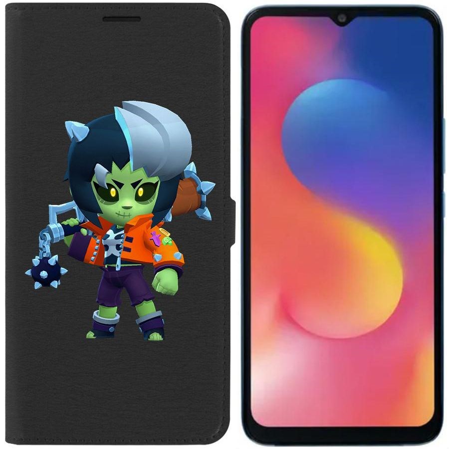 

Чехол-книжка Eco для Infinix Hot 20i Brawl Stars-ЗомБиби (черный)