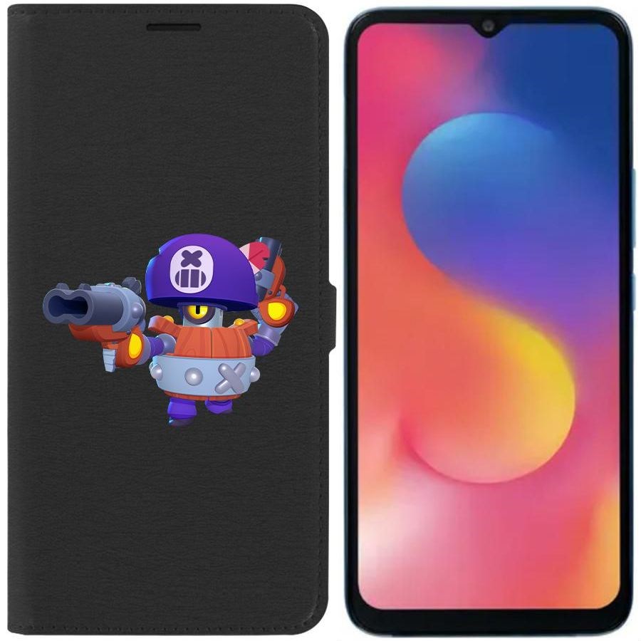 

Чехол-книжка Eco для Infinix Hot 20i Brawl Stars-Дэррил (черный)