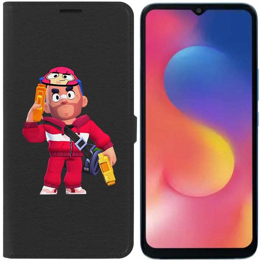 

Чехол-книжка Eco для Infinix Hot 20i Brawl Stars-Красавчик Кольт (черный)