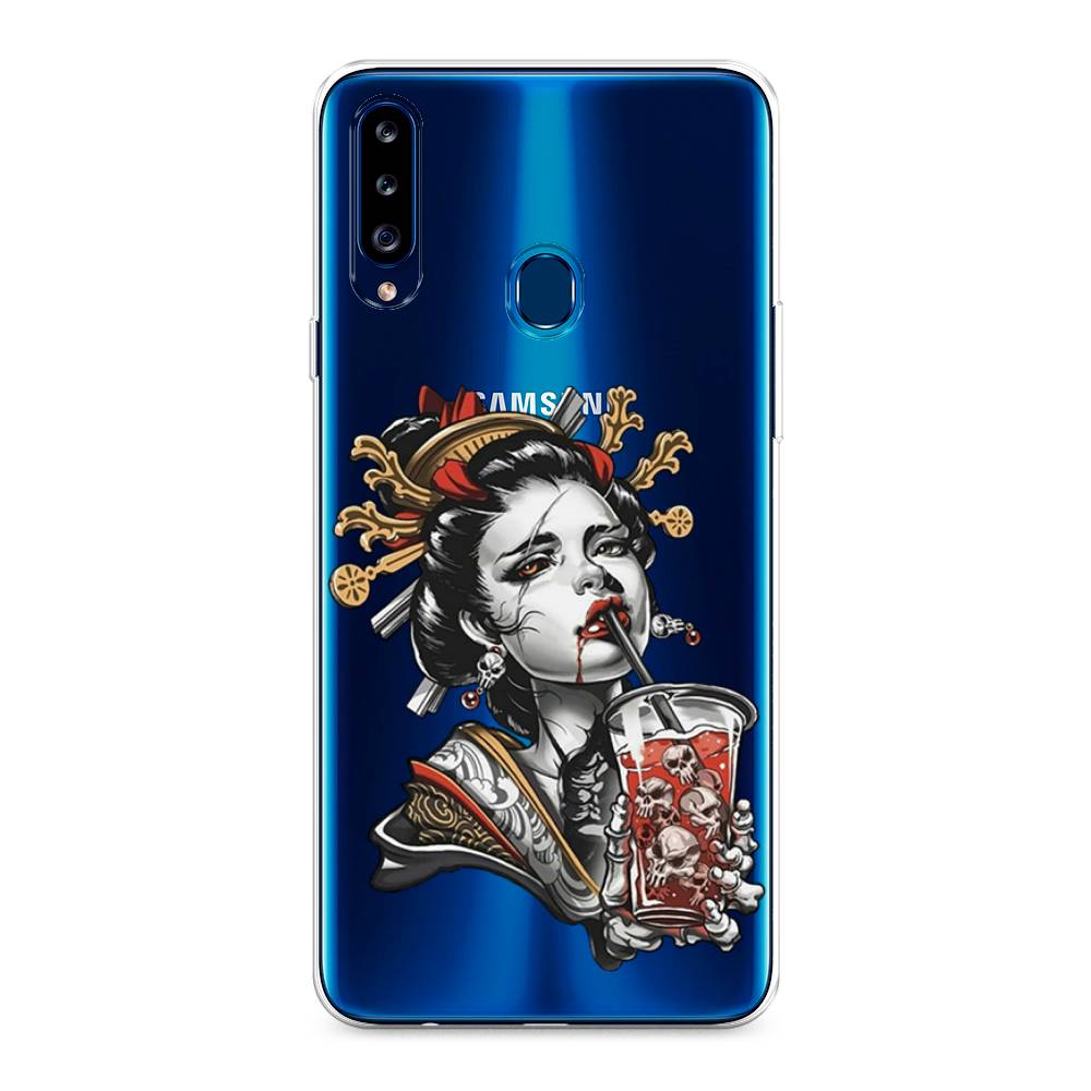 

Чехол на Samsung Galaxy A20s "Опасная гейша", Красный;черный;серый, 2100850-4