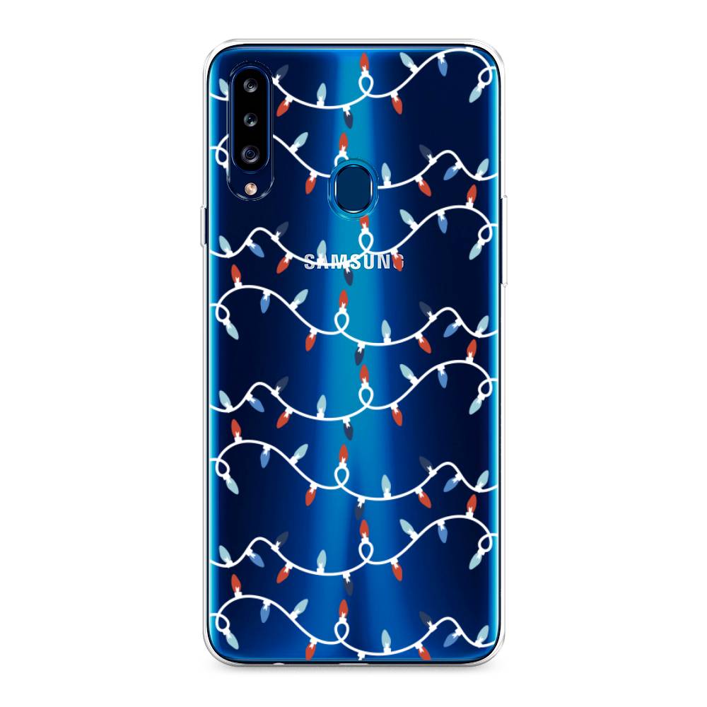 

Чехол на Samsung Galaxy A20s "Разноцветная гирлянда", Белый;красный;синий, 2100850-5