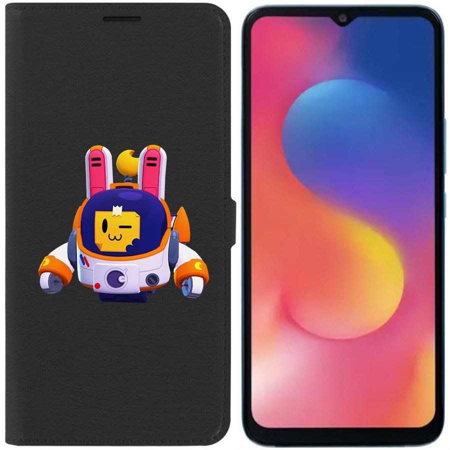 

Чехол-книжка Eco для Infinix Hot 20i Brawl Stars-Лунный Спраут (черный)