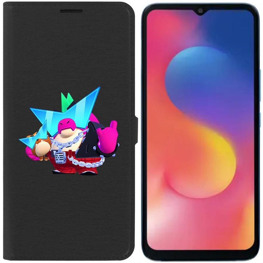 

Чехол-книжка Eco для Infinix Hot 20i Brawl Stars-Плохиш Базз (черный)