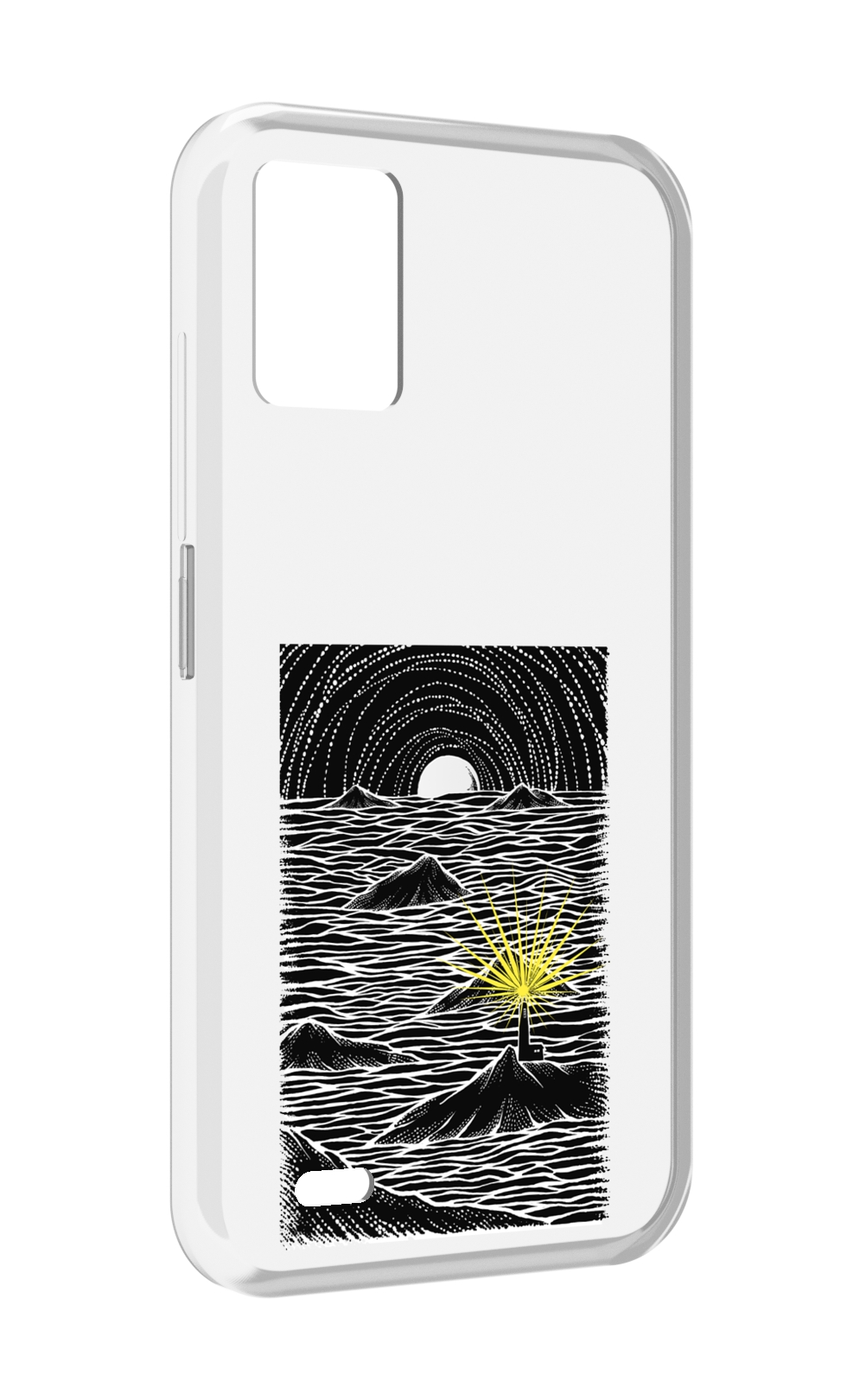 

Чехол MyPads маяк в черно белом море для UMIDIGI Bison 1, Прозрачный, Tocco