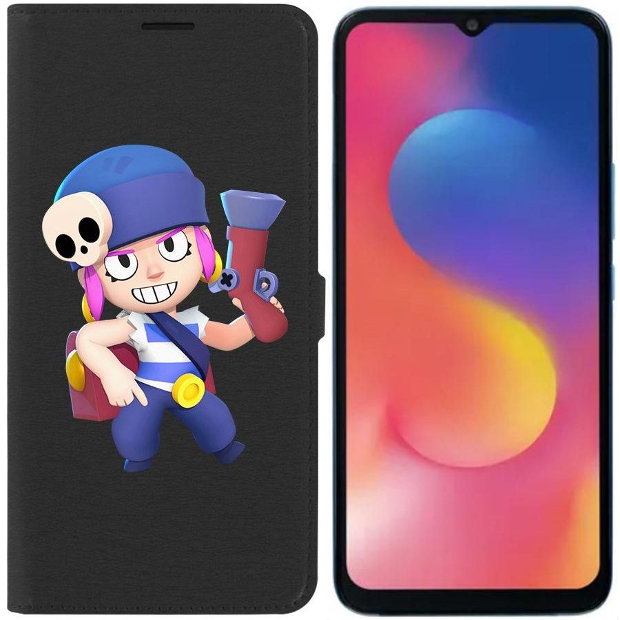

Чехол-книжка Eco для Infinix Hot 20i Brawl Stars-Пенни (черный)