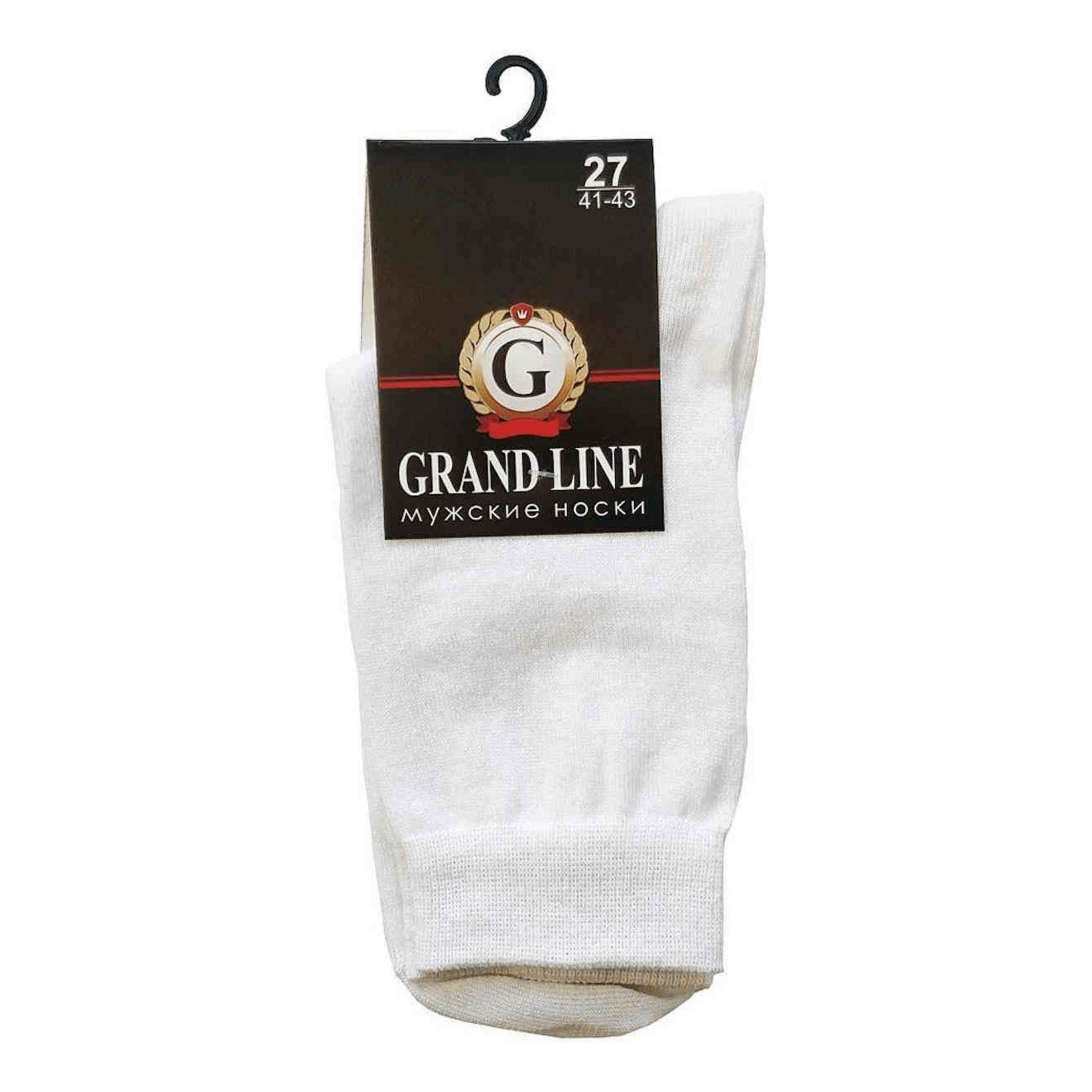 

Носки мужские GRAND LINE белые 27, Белый