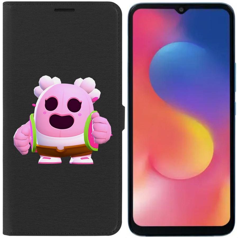 

Чехол-книжка Eco для Infinix Hot 20i Brawl Stars-Сакура Спайк (черный)