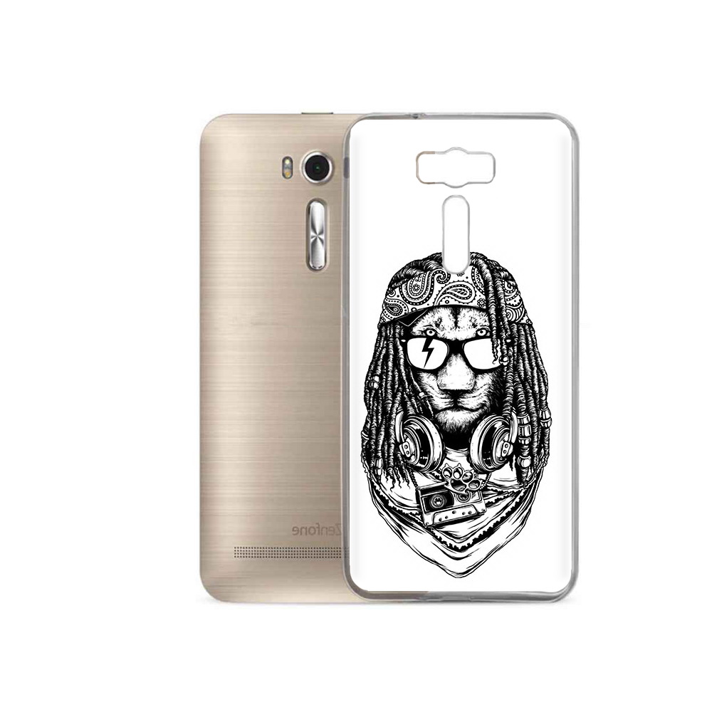 

Чехол MyPads Tocco для Asus ZenFone 2 Laser (ZE500KL) дреды льва, Прозрачный, Tocco