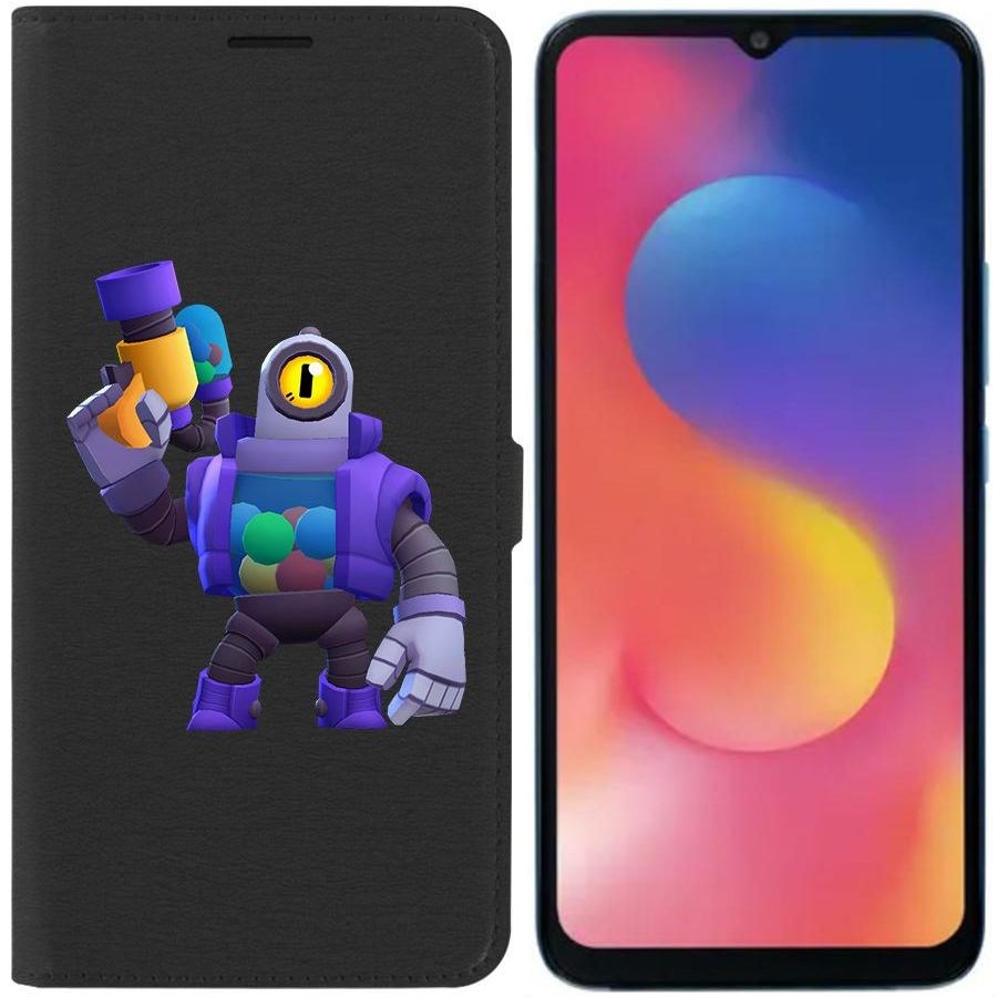 

Чехол-книжка Eco для Infinix Hot 20i Brawl Stars-Рико (черный)