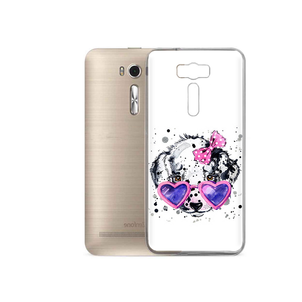 

Чехол MyPads Tocco для Asus ZenFone 2 Laser (ZE500KL) долматинец в очках, Прозрачный, Tocco