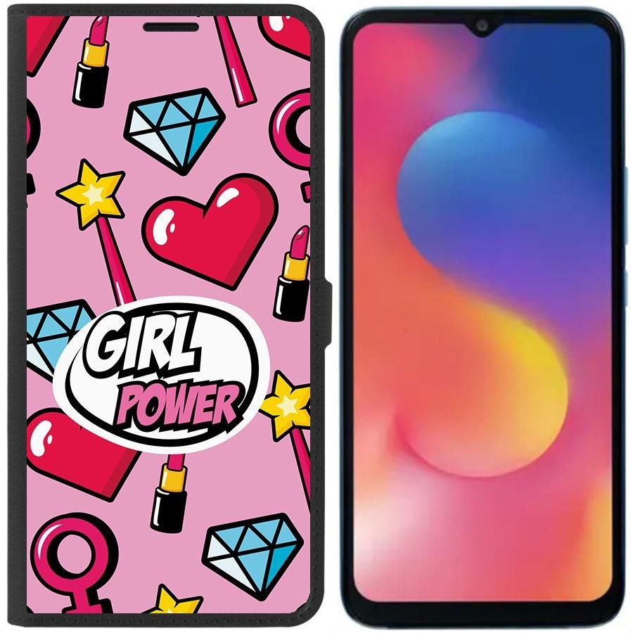 

Чехол-книжка Eco для Infinix Hot 20i Girl Power (черный)