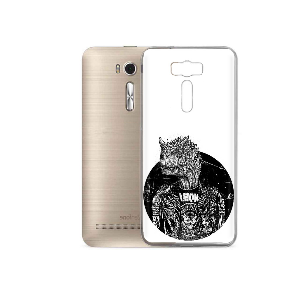 

Чехол MyPads Tocco для Asus ZenFone 2 Laser (ZE500KL) динозавр в куртке, Прозрачный, Tocco