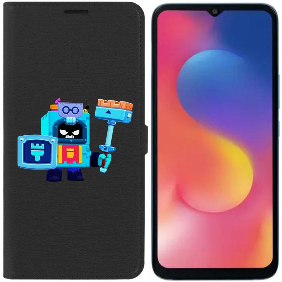 

Чехол-книжка Eco для Infinix Hot 20i Brawl Stars-Эш (черный)