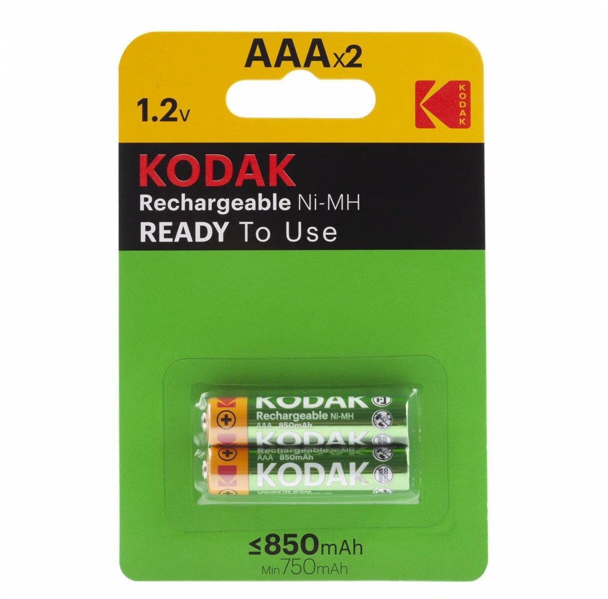 Батарейка Kodak Hr03 Bl-2 850mаh Pre-Charged KODAK арт. 30955103-RU1